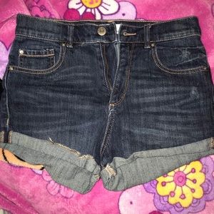Retro High Waist Denim Shorts